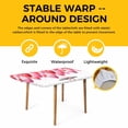 thumbnail image 4 of Valentines Day Table Cloths for 6 Foot Rectangle Tables, Pink Red Love Dots Balloons Romantic Patio Waterproof Elastic Fitted Tablecloths, Washable Rectangular Table Cover for Camping, 4 of 8