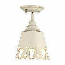Golden Lighting 0883-SF AI Piper 5-Light Semi-Flush Outdoor Mount in Antique Ivory