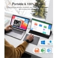 thumbnail image 4 of Restored Ingnok Portable Monitor, 15.6inch FHD 1080P Travel Monitor, Ultra-Thin, USB-C Plug&Play, Built-in Speakers, Portable Screen for Laptop, Mac, Switch/PS5, Travel&Office Assistant, 4 of 8