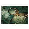 thumbnail image 1 of Fractal Cutting Board, Computer Art Featured Surreal Flowers Dreamy Imaginary Creative Concept, Decorative Tempered Glass Cutting and Serving Board, Small Size, Jade Green Orange, by Ambesonne, 1 of 1