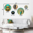 thumbnail image 4 of Designart "Contemporary Buddha In Gold And Blue I" Religious Landscape Metal Wall Art Set of 5 Piece, 4 of 5