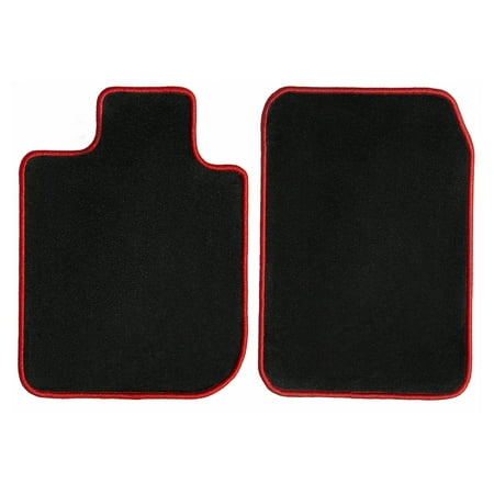 GGBAILEY Toyota Corolla Black with Red Edging Carpet Car Mats / Floor Mats, Custom Fit for 2014, 2015, 2016, 2017, 2018, 2019 - Driver & Passenger