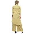 thumbnail image 2 of Phagun Asymmetrical Kurta Kurti Solid Beige Indian Clothing With Palazzo Pant-12, 2 of 6