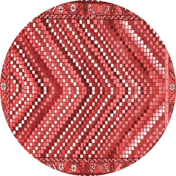 Ahgly Company Indoor Round Persian Red Traditional Area Rugs, 7' Round
