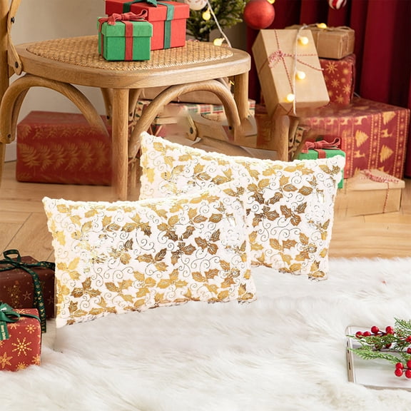 100Fens Christmas Pillowcase Used for Christmas Decoration Winter Holiday Decoration Pillow Cover Suitable for Home Sofas