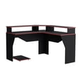 thumbnail image 4 of Escritorio Gamer Invictor Wengue y Rojo Virtual Muebles, 4 of 7