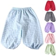thumbnail image 2 of Fengactive Toddler Girls Summer Gingham Casual Home Jogger Pants Elastic Waist Plaid Loose Lounge Long Trousers 3Months-9Years, 2 of 5