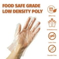 thumbnail image 2 of 1000 BPA Free Premium Disposable Gloves Poly PE LDPE Plastic for Kitchen Food Handling Food Prep Latex & Powder Free (1000 Count, Large), 2 of 4