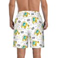 thumbnail image 3 of Naloa Dinosaur on Excavator Men's Beach Shorts, Surfing shorts, Swim trunks, Quick Dry Swim Trunks for Surfing Beach Fun - 3X-Large, 3 of 9