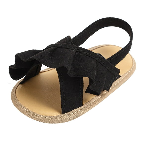 EnJoCho Baby Girls Sandals Spring Summer Autumn Durable Rubber Sole Non-Slip Floor-Friendly Lace-Up Toddler Shoes for 18-24 Months Girls Casual Outdoor Lightweight Walking Sandals