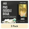 (3 pack) Ocean's Halo, Organic and Vegan Pho Noodle Bowl, Shelf-Stable Packaged Meal, 10.90 oz.