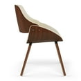 thumbnail image 4 of Simpli Home Malden Bentwood Dining Chair with Wood Back in Natural Linen Look Fabric, 4 of 11