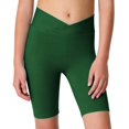 thumbnail image 2 of ATOGUTA Girl Biker Shorts Size 4T-14 Kids Fashion Elastic High Waist Workout Running Shorts with Pockets Green, 2 of 7