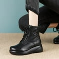 thumbnail image 4 of Styesk Bottes pour Femmes Bottines Rétro Élastiques pour Femmes Mode Talon Moyen Bout Rond Chaussures à Talon Moyen à Fermeture Éclair Bottes de Travail pour Femmes, 4 of 7