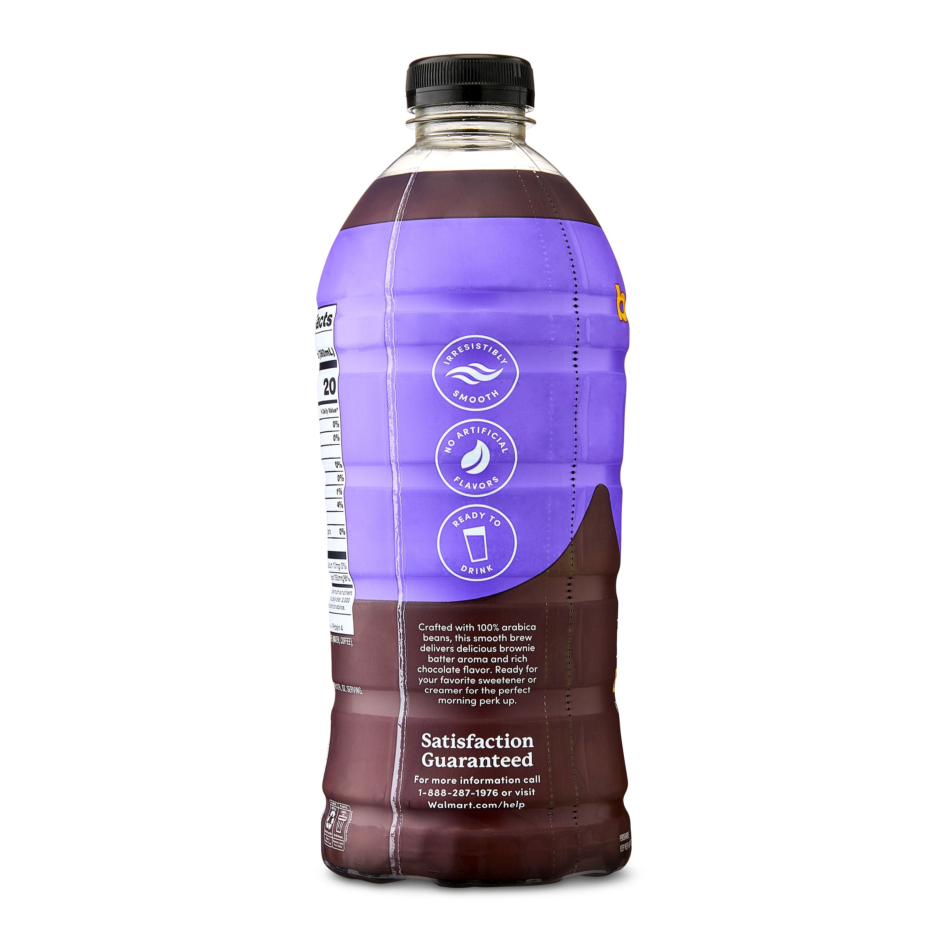 bettergoods Unsweetened Medium Roast Cold Brew Coffee, Brownie Batter, 48 fl oz Bottle