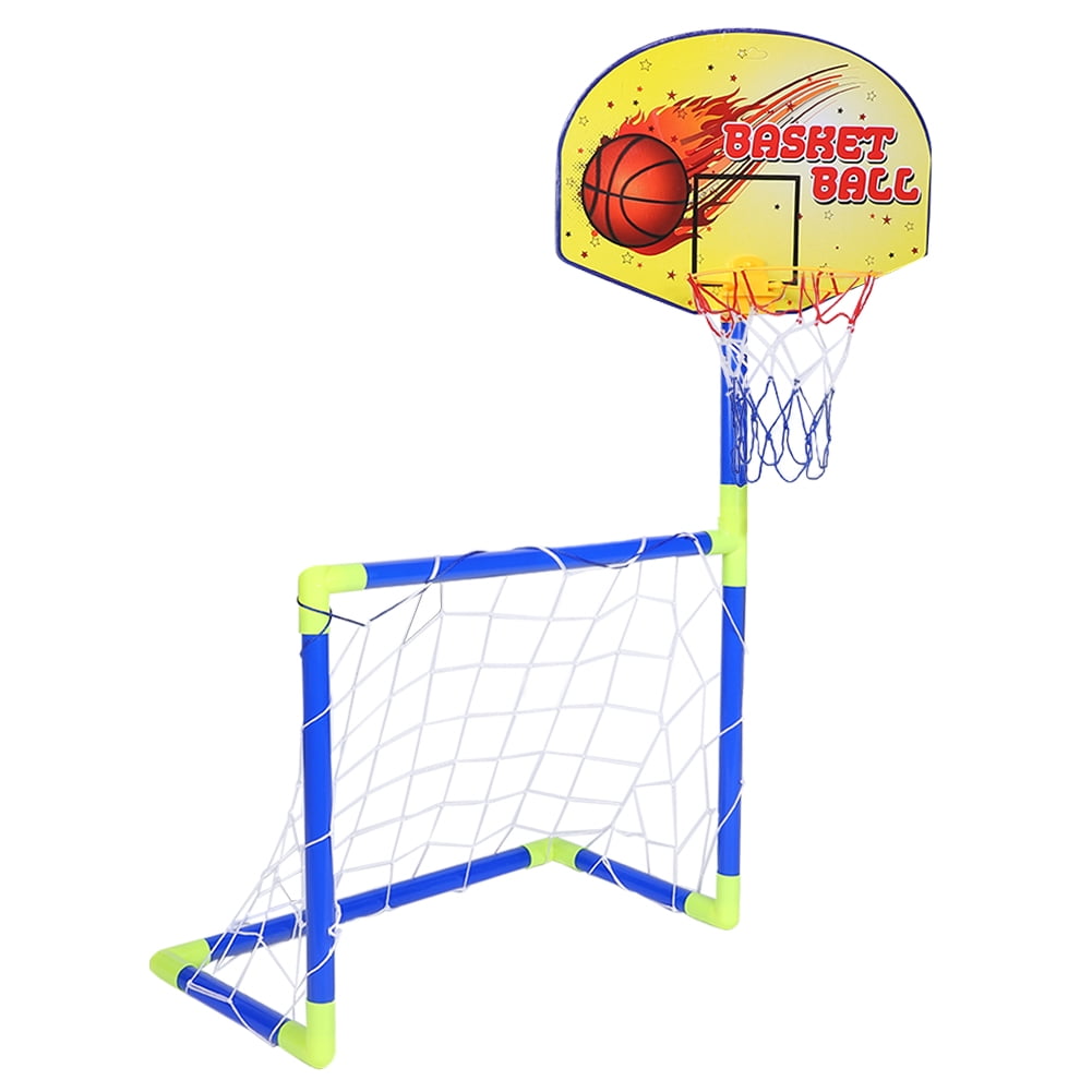 Kids Basketball Stand Set Basket Hoop Backboard Net with Ball Pump Toy Portable 