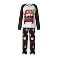 thumbnail image 2 of Christmas Pajamas for Family Gnome Car Letter Print Long Sleeve T-Shirt Trousers Xmas Pajamas Sleepwear Set, 2 of 10