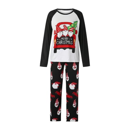 

MERSARIPHY Christmas Parent-child Pajamas Long Sleeve Round Neck T-shirt Trousers