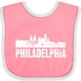 thumbnail image 3 of Inktastic Philadelphia Skyline Grunge Boys or Girls Baby Bib, 3 of 4