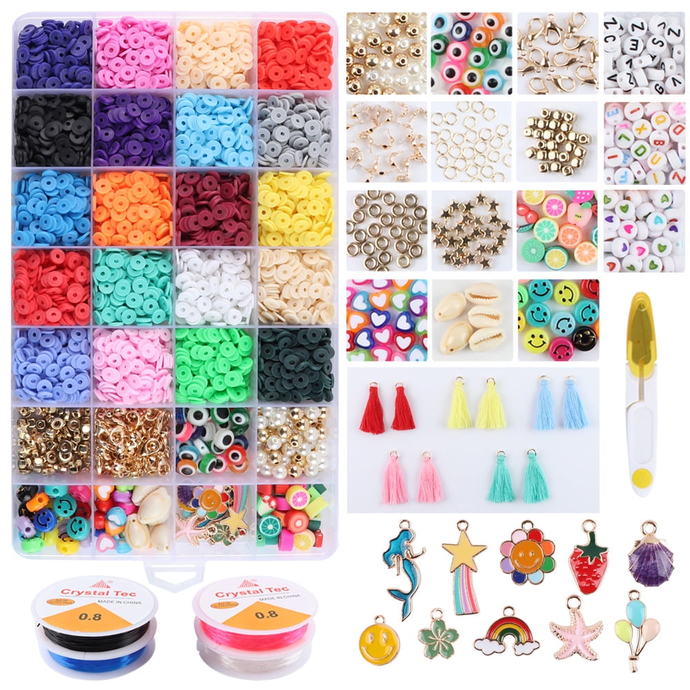 Feildoo Diy Handmade Beading Kit Beads Bracelet Jewelry Making Craft  Rainbow Bead Box,2Mm Rice Bead Set