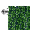 thumbnail image 5 of Kitchen Valances for Window, Green Clovers St. Patrick's Day Light Filtering Rod Pocket Valance Curtain, Watercolor Shamrock Stripes Short Curtains Window Topper for Bedroom Living Room 42x12in, 5 of 9