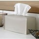 thumbnail image 3 of Caja de pañuelos nórdica para coche, caja de pañuelos grande de cuero, caja de pañuelos plegable impermeable para sala de estar y baño, 3 of 6