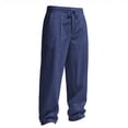 thumbnail image 6 of Blmnix Low Rise Pants for Men Travel Pants Baggy Beach Pants Palazzo Leggings Straight-Leg Blue Long Summer Pants,S, 6 of 8