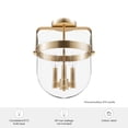 thumbnail image 5 of Hunter - Karloff 3-light Brushed Nickel, Medium Size Flush Mount Light, Dimmable, Casual Style, Urn Shaped, for Bedrooms, Dining, Living Rooms - 19836, 5 of 5