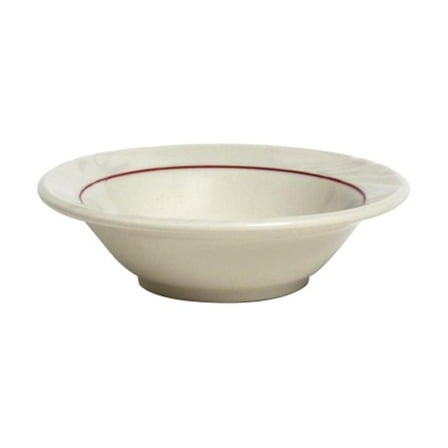 Tuxton China YBD-063 Monterey 6.38 in. Embossed Pattern China Grapefruit Dish - American white  - 3 Dozen
