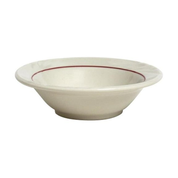 Tuxton China YBD-063 Monterey 6.38 in. Embossed Pattern China Grapefruit Dish - American white  - 3 Dozen
