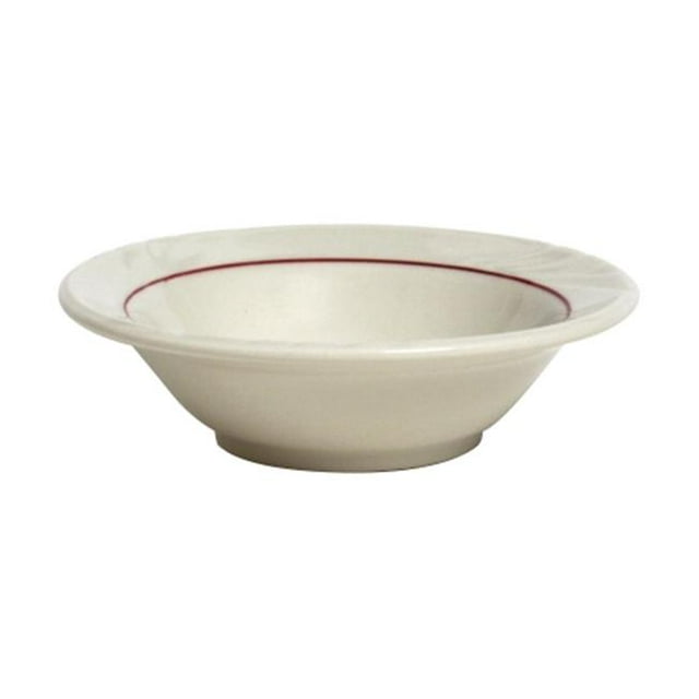 Tuxton China YBD-063 Monterey 6.38 in. Embossed Pattern China Grapefruit Dish - American white - 3 Dozen