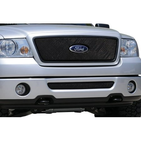 - TRex Grilles 46556 Small Mesh Steel Black Finish Sport Grille Overlay for Ford F150 2WD