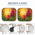 thumbnail image 6 of Xecao Rose Psychedelic for Foldable Car Sun Shades (2-Pack) offer sun protection with an easy-fold design for convenient windshield shading., 6 of 7