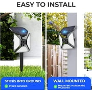 Bell + Howell Bionic Adjustable Spotlight Motion Sensor Outdoor Lights, 500 Lumens Solar Flood Motion Light Outdoor, Solar Security Flood Lights As Seen on TV, Stake Included
