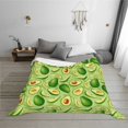 thumbnail image 6 of KLL Green Avocado Print Fleece Throw Blanket, Horizontal Fleece Bedding Cute Soft Blankets Comfy Fleece Flannel Plush Home Decor for Couch & Bed -80"x60", 6 of 9