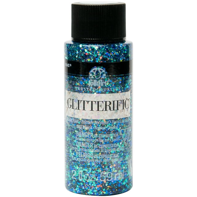 Peinture acrylique Glitterific FolkArt Tropical, 59 ml