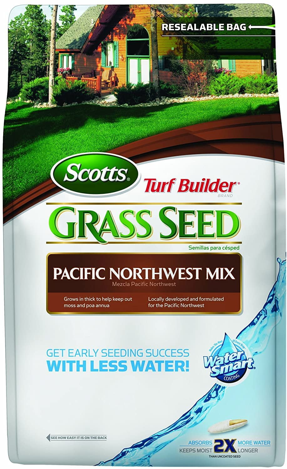 Scotts 18136 Turf Builder Pacific Northwest Grass Seed Mixing Bag, 7