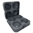 thumbnail image 3 of Ice Cube Tray, SHX 2.5inch Ice Cube Molds, 2 Cavity Silicone Rose & 2 Diamond Ice Ball Maker, Easy Release Large Ice Cube Form for Chilling Cocktails, Whiskey, Bourbon & Homemade Juice (Grey), 3 of 6