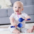 thumbnail image 4 of Blue Round Head Plastic Sand Shaker Musical Toy For Kids Early Learning Orff Instrument 7.5 X 5.5 X 2.8 Inches Rhythm Game Sensory Play Tool With Sound Effects 0.22 Lbs, 4 of 6