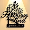 thumbnail image 2 of HELLOYOUNG Metal Wall Art - 'As For Me and My House We Will Serve The Lord' - Rustic Farmhouse Decor, Inspirational Christian Wall Sign for Home Office & Bedroom,  Baptism & Housewarming, 2 of 5
