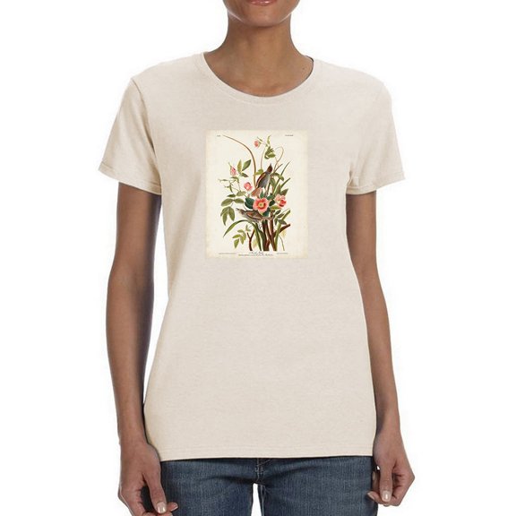 Seaside Finch T-Shirt Women -John James Audubon Designs, Female 5X-Large