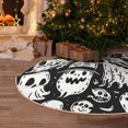 thumbnail image 5 of Fotbe Black White Spooky Ghosts Pattern Christmas Tree Skirt, Tree Skirts Plush Christmas Decorations, Christmas Tree Skirts Xmas Decorations Holiday Party Decor-36", 5 of 6