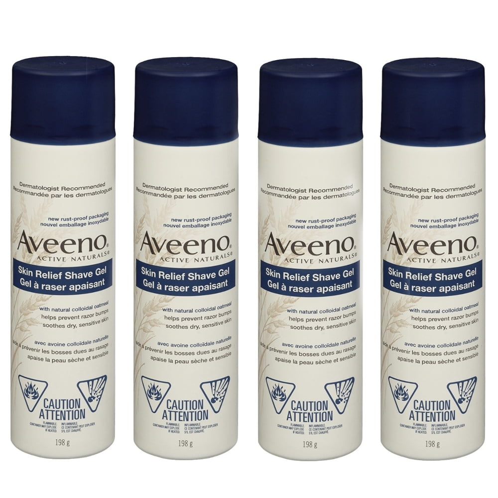 4 Pack Aveeno Therapeutic Shave Gel with Natural Colloidal Oatmeal 7 oz  Each - Walmart.com