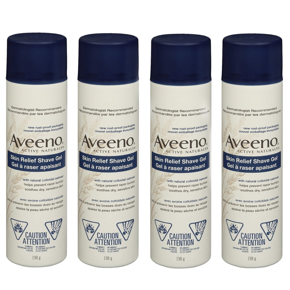 4 Pack Aveeno Therapeutic Shave Gel with Natural Colloidal Oatmeal 7 oz Each