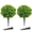 Green, variant on THE BRIVE 2PCS 21.6" Artificial Boxwood Ball Topiary Trees (Purple Lavender), with ground stakes,  Ideal for garden landscaping, balcony/terrace decoration, and spring holiday decorations.