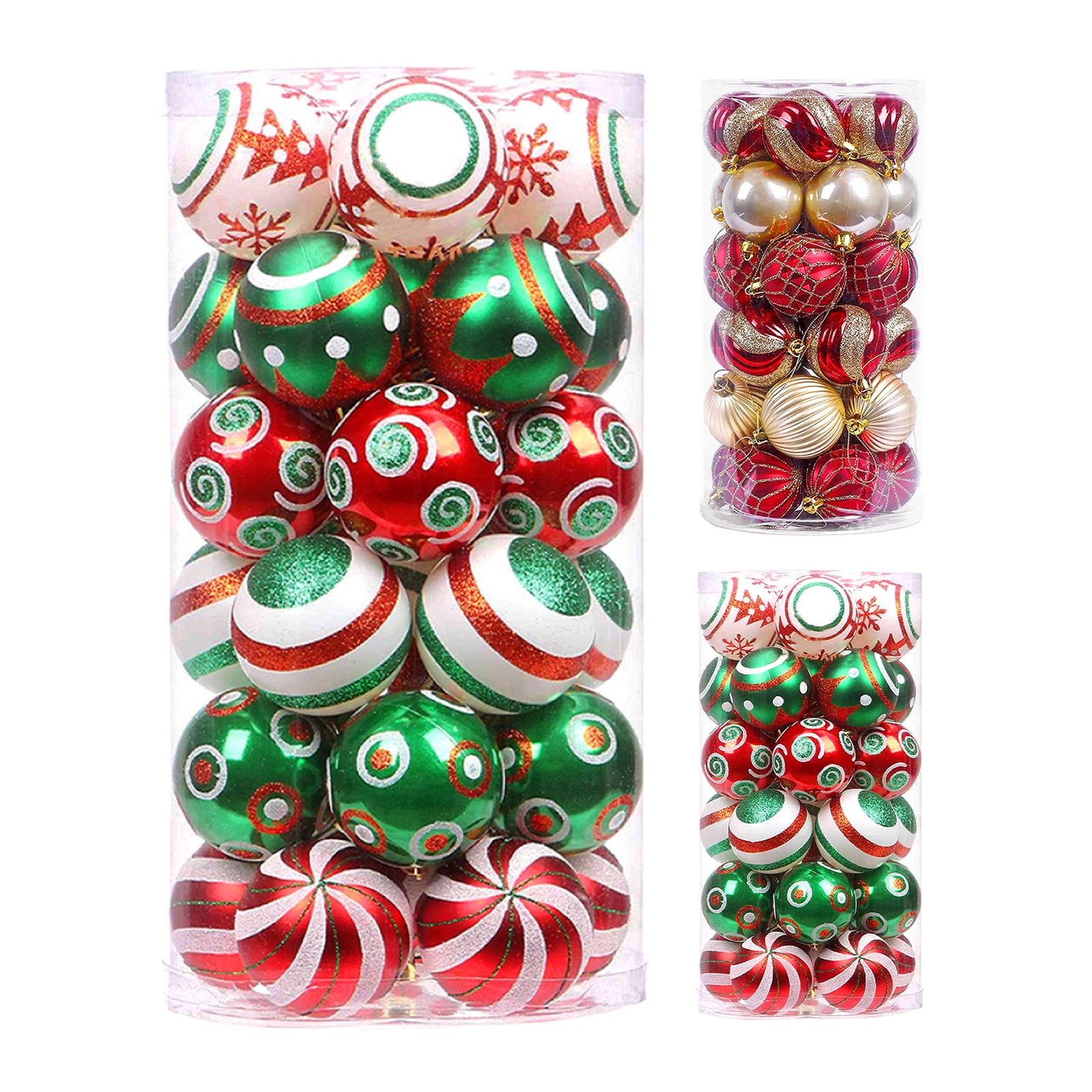 ZKCCNUK Christmas Decoration Gifts Under 40mm Christmas Xmas Tree Ball Bauble Hanging Home Party Ornament Decor 36pc Room Decor on Clearance, Brown