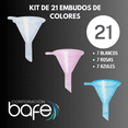 thumbnail image 2 of Kit De 21 Embudos BAFE 133 Miniatura Plástico Mini Chico Botellas, 2 of 5