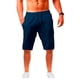 thumbnail image 2 of Nuevos pantalones cortos de lino y algodón para hombre, pantalones de lino transpirables de verano para hombre, ropa de calle de Fitness S-3xlBlueUS S, 2 of 3