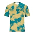 thumbnail image 5 of WRKEKC Men's Casual Short Sleeve Shirts Tie-Dye Printed Button-Front Crew Neck Top for Men Fashion Daily Wear Social Events and Leisure Time, 5 of 5