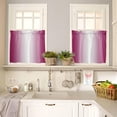 thumbnail image 4 of Kitchen Curtains Set, Rose Red Ombre Kitchen Curtains and Valances Set, Farmhouse Red Gradient Aesthetics Rod Pocket Tier Curtains 36 Inch Length for Cafe/Bedroom Windows, 4 of 6